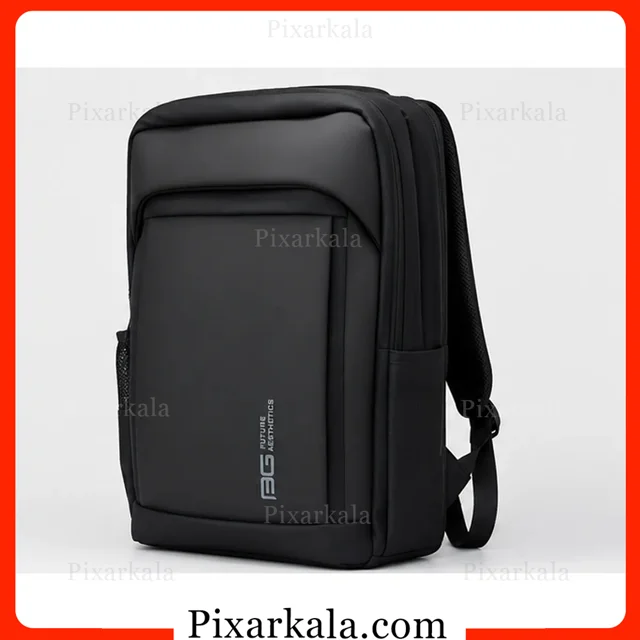 نمای سه رخ کوله پشتی لپ تاپ 5052 طرح بنج مشکی