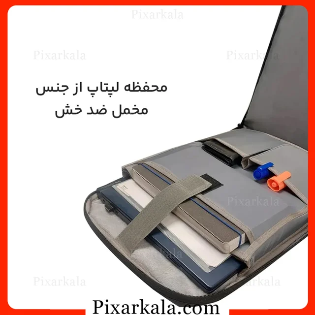 کیف کولی ادونچر Adventure مشکی با پورت USB، جا کارتی روی بند، پارچه آبگریز و بند اتصال به چمدان