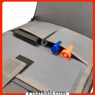 کیف کولی ادونچر Adventure مشکی با پورت USB، جا کارتی روی بند، پارچه آب‌گریز و بند اتصال به چمدان