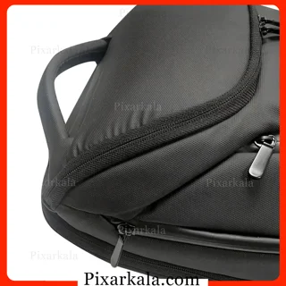 کیف کولی ادونچر Adventure مشکی با پورت USB، جا کارتی روی بند، پارچه آب‌گریز و بند اتصال به چمدان