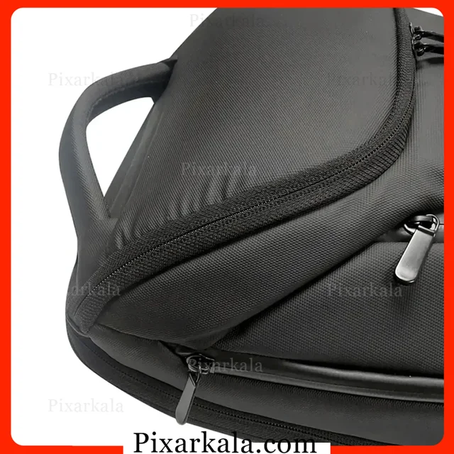 کیف کولی ادونچر Adventure مشکی با پورت USB، جا کارتی روی بند، پارچه آبگریز و بند اتصال به چمدان