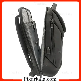 کیف کولی ادونچر Adventure مشکی با پورت USB، جا کارتی روی بند، پارچه آب‌گریز و بند اتصال به چمدان