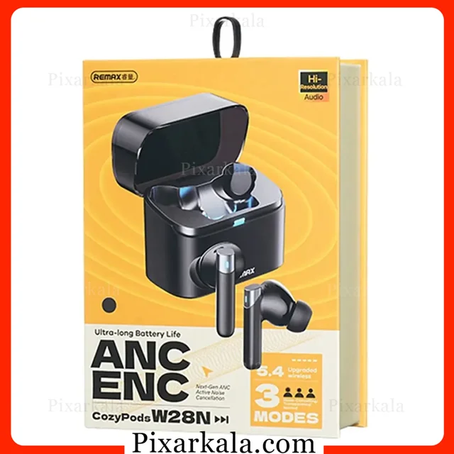 جعبه و بستهبندی ایرباد ریمکس W28N با ANC و ENC