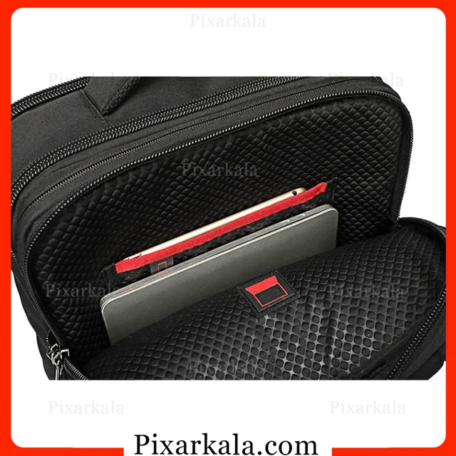 نمایش ظرفیت و چیدمان وسایل داخل کوله B00328