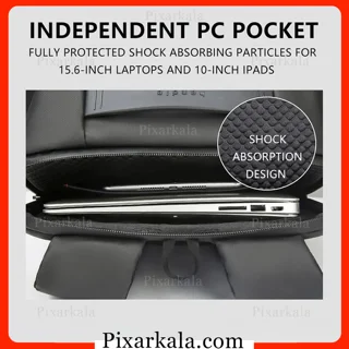 نمایش ظرفیت و چیدمان وسایل داخل کوله B00328