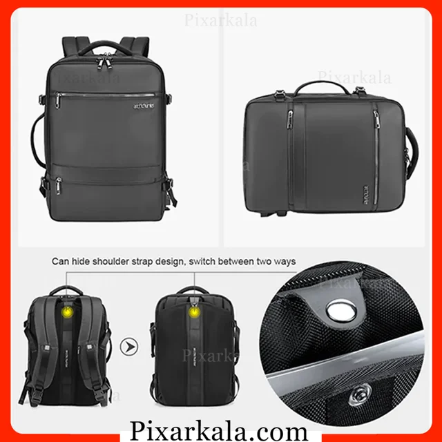 جزئیات پارچه و زیپ کوله B00350