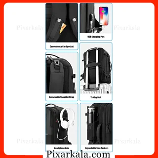 فضای داخلی و محفظه‌های کوله پشتی B00382