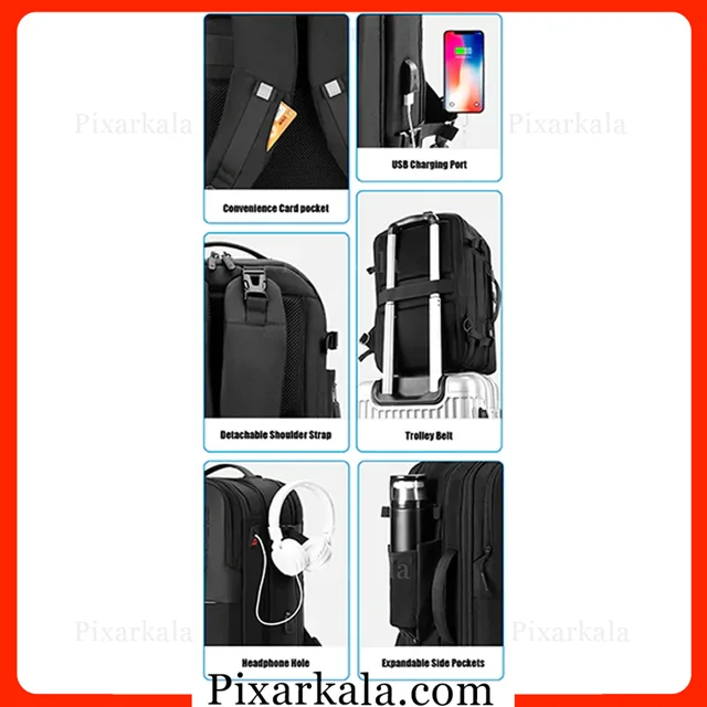 فضای داخلی و محفظه‌های کوله پشتی B00382