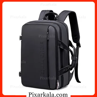 نمای جلوی کوله پشتی لپ تاپ آرکتیک هانتر طوسی B00540