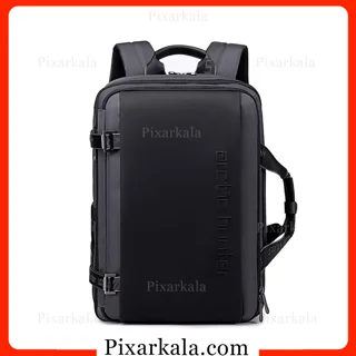 نمای جلوی کوله پشتی لپ تاپ آرکتیک هانتر طوسی B00540