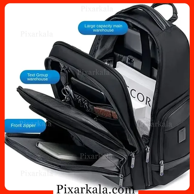 فضای داخلی باز شده کوله آرکتیک هانتر B00683