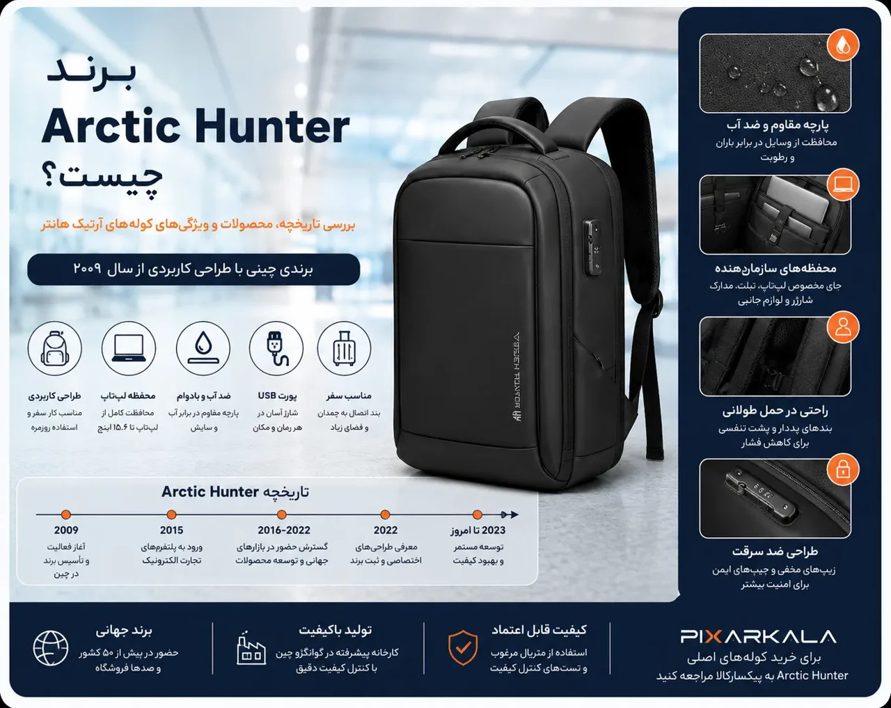 برند Arctic Hunter چیست؟ بررسی تاریخچه، محصولات و ویژگیهای کولههای Arctic Hunter
