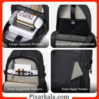 جیب های داخلی کوله پشتی لپ تاپ سوپر فایو FB00696