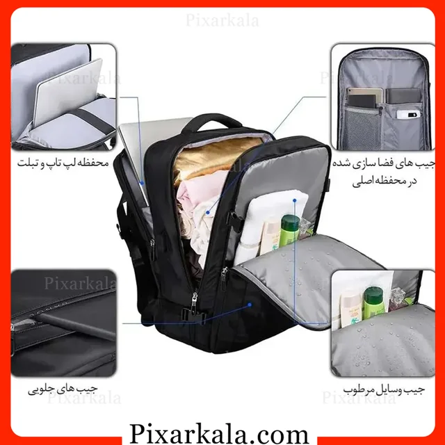 کیف لپ تاپ بنج 1801 مشکی تفکیک بندی
