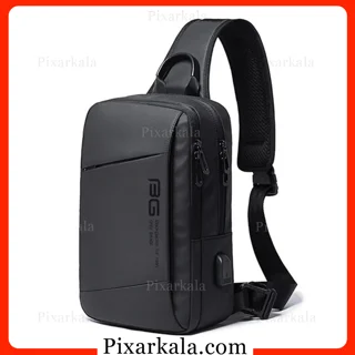 نمای روبه‌رو و کنار کیف رو دوشی بنج 22002 مشکی
