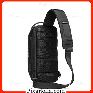 کیف رو دوشی بنج 22085 مشکی همراه با بند روی بدنه