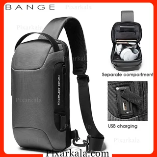 کیف رو دوشی بنج 22085 طوسی با بخش جدا و درگاه USB