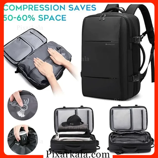 سیستم فشردهسازی لباس کوله پشتی BANGE 3028