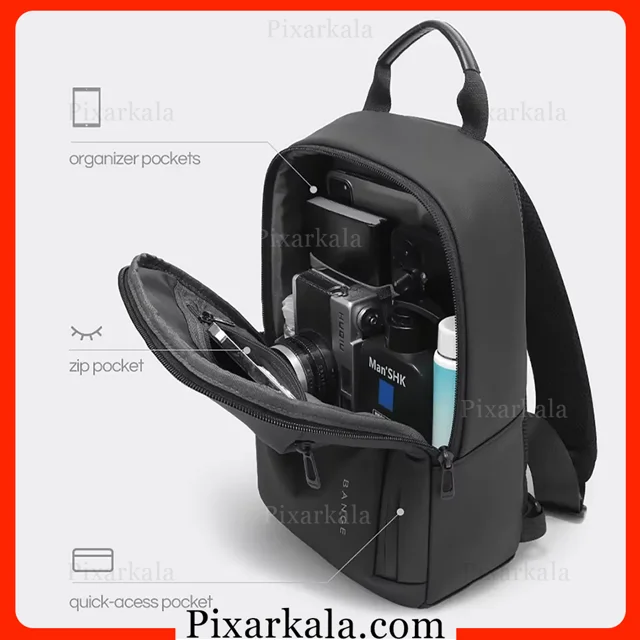 نمای پشت کیف رو دوشی تیره بنج 3077