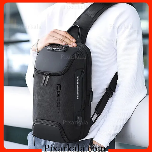 کیف رو دوشی طوسی بنج 7082 روی پشت