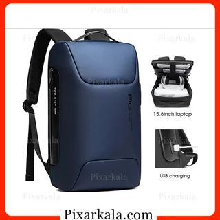 کوله بنج 7216 آبی با جای لپ‌تاپ ۱۵.۶ اینچ و درگاه شارژ USB