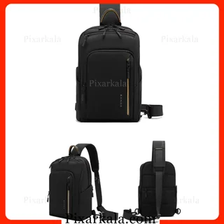 کیف رو دوشی بنج 7868 مشکی از همه‌ی زوایا