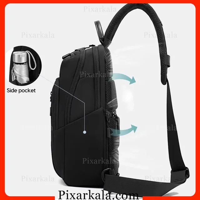 دستهی نرم و جیب زیپدار جلوی کیف رو دوشی بنج 7868