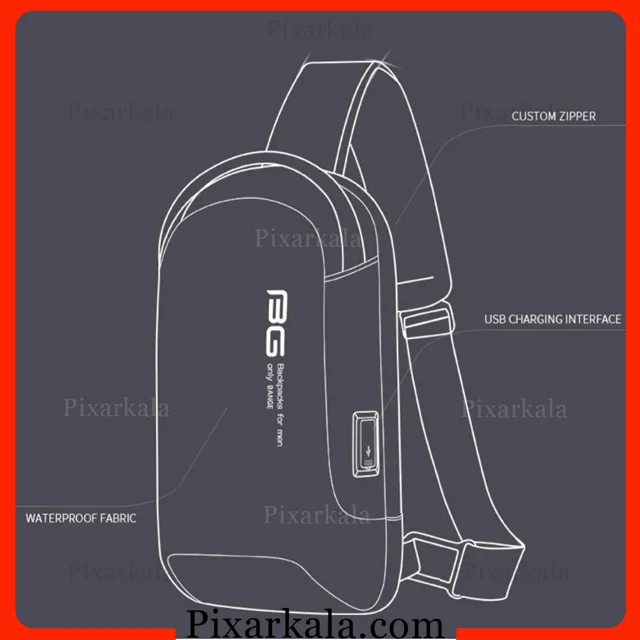 ابعاد و ساختار کیف اسلینگ BANGE BG-7221