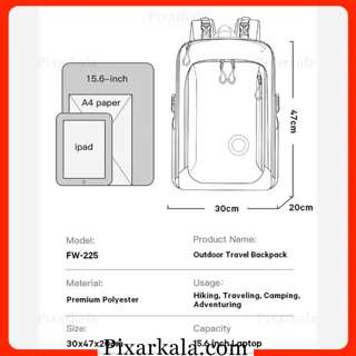 ابعاد و مشخصات فنی کوله‌پشتی بنج FW-225