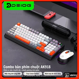 ست کیبورد و ماوس گیمینگ Deiog AK918 با کیبورد مکانیکال و نورپردازی RGB