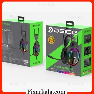 هدست گیمینگ DEIOG X10 با صدای مجازی 7.1 و نورپردازی RGB