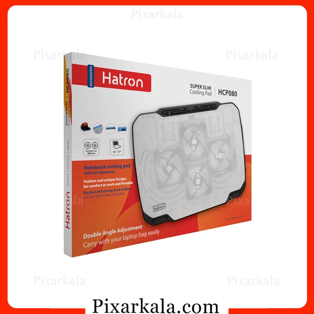 فن‌های LED کول پد Hatron HCP080 برای لپ‌تاپ تا 17 اینچ