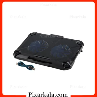 نمای بالای پایه خنک کننده Hatron HCP122 با دو فن 140 میلی‌متری