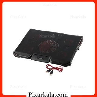 نمای زاویه دار کول پد Hatron HCP130 با طراحی 5 فن