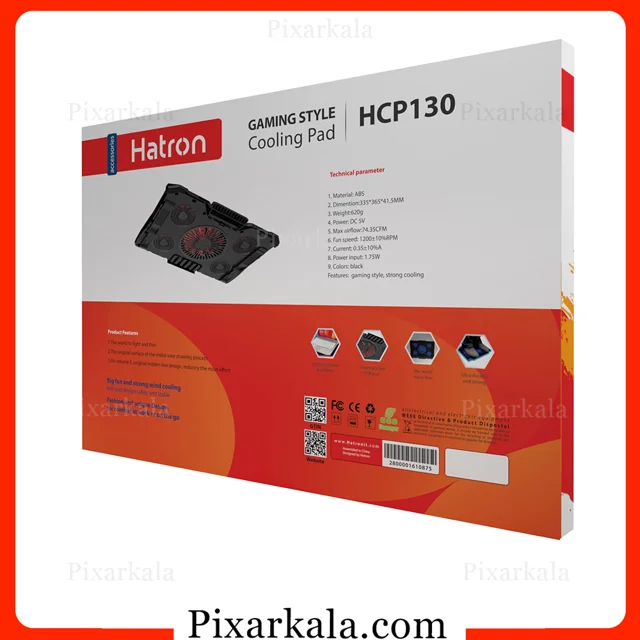 کول پد Hatron HCP130 با طراحی 5 فن با کارتن