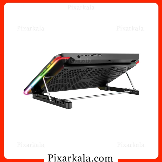 نمای گیمینگ کول پد Hatron HCP131 با نورپردازی RGB