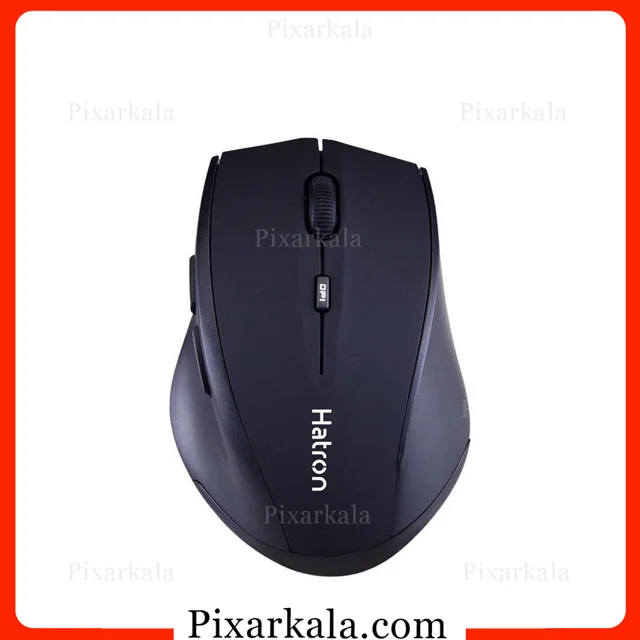 ماوس بی‌سیم سایلنت هترون مدل HMW118SL با دقت قابل تنظیم و اتصال 2.4 گیگاهرتز