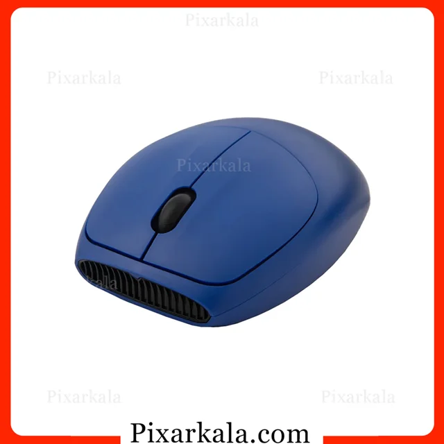 ماوس بی سیم هترون مدل HMW395SL رنگ آبی نمای روبرو