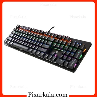 کیبورد مکانیکی گیمینگ HP GK-100 با نورپردازی چندرنگ