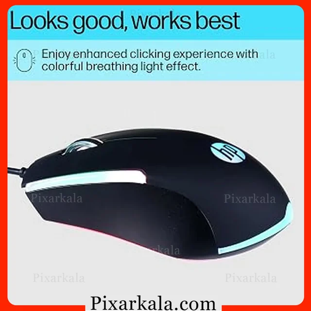 ماوس گیمینگ HP M160 با نورپردازی LED هفت‌رنگ و طراحی ارگونومیک