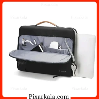جیب جلویی کیف لپ‌تاپ 6802 D با جای شارژر، موس، کابل و کلید