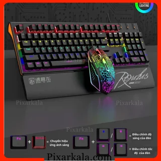 ست گیمینگ M115 با کیبورد مکانیکال RGB و ماوس 2400 DPI