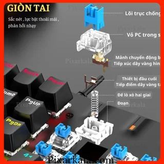 ست گیمینگ M115 با کیبورد مکانیکال RGB و ماوس 2400 DPI