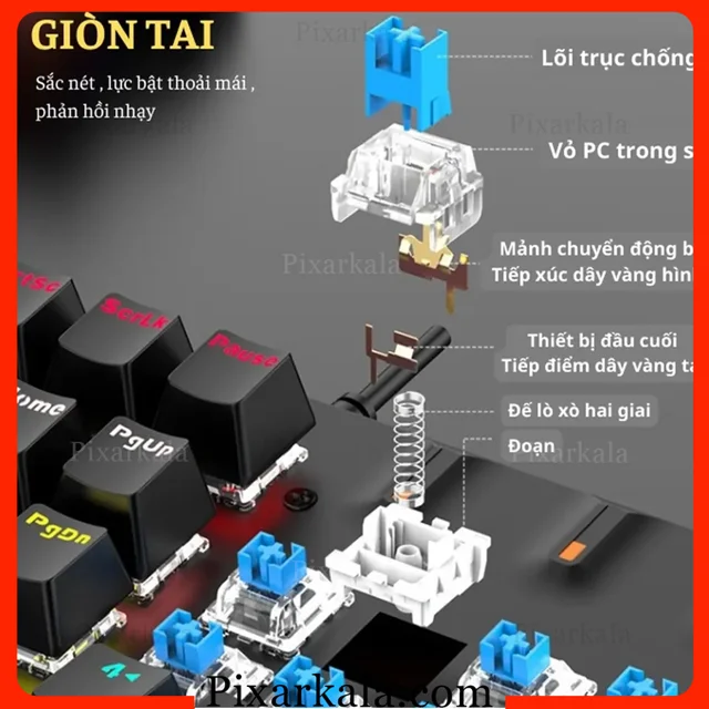 ست گیمینگ M115 با کیبورد مکانیکال RGB و ماوس 2400 DPI
