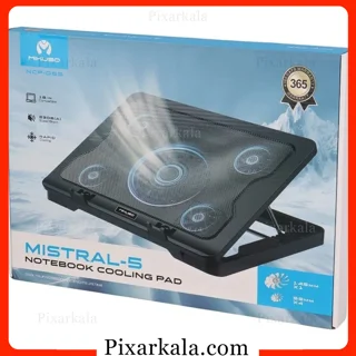کول پد لپ تاپ میکوسو مدل Mikuso NCP-065 Mistral مجهز به 5 فن مناسب لپ تاپ تا 17 اینچ