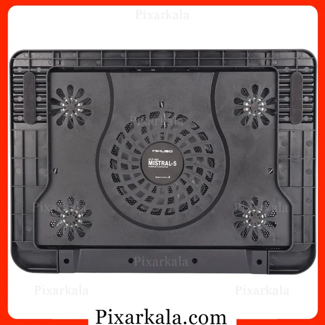 کول پد لپ تاپ میکوسو مدل Mikuso NCP-065 Mistral مجهز به 5 فن مناسب لپ تاپ تا 17 اینچ