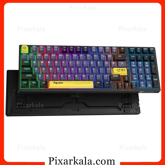کیبورد گیمینگ اونیکوما مدل ONIKUMA G38 SPACE با نورپردازی RGB و طراحی Full Size