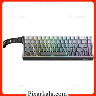 نمای جانبی کیبورد Onikuma G69 با نور RGB