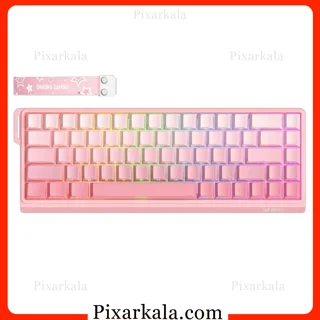 کیبورد گیمینگ مکانیکال آنیکوما مدل Onikuma G69 سوییچ مغناطیسی رنگ صورتی