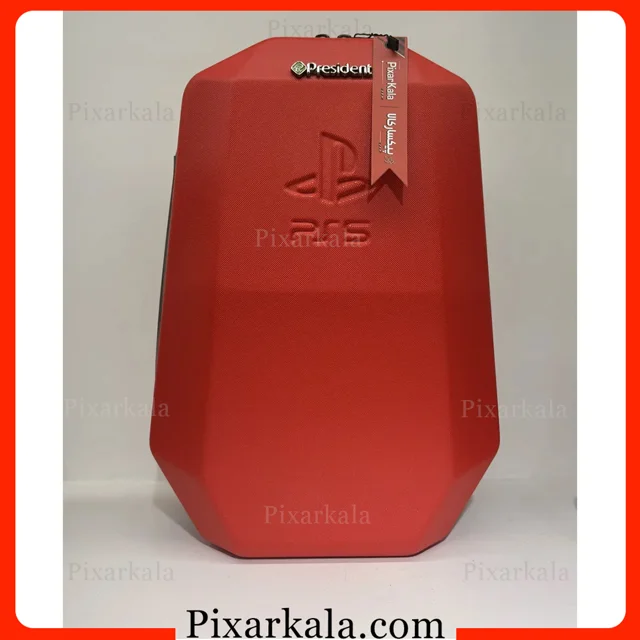 کیف حمل PS5 Slim نمای روبرو قرمز
